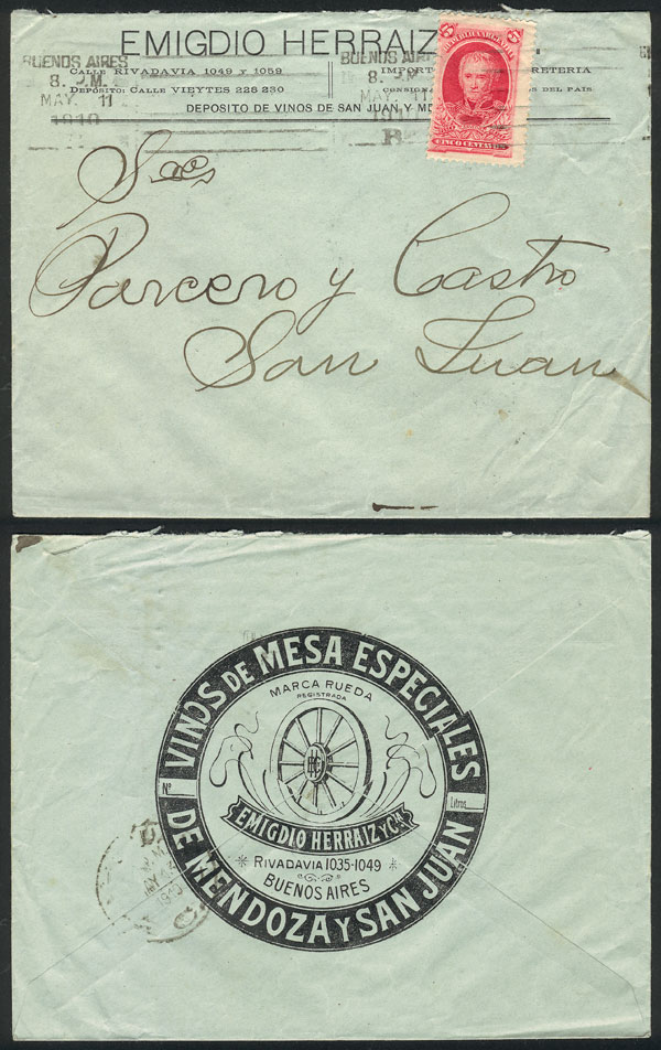 Lot 305 - Argentina postal history - Guillermo Jalil - Philatino Auction # 2341 ARGENTINA: Special November auction Lot 305 - Argentina postal history - Guillermo Jalil - Philatino Auction # 2341 ARGENTINA: Special November auction