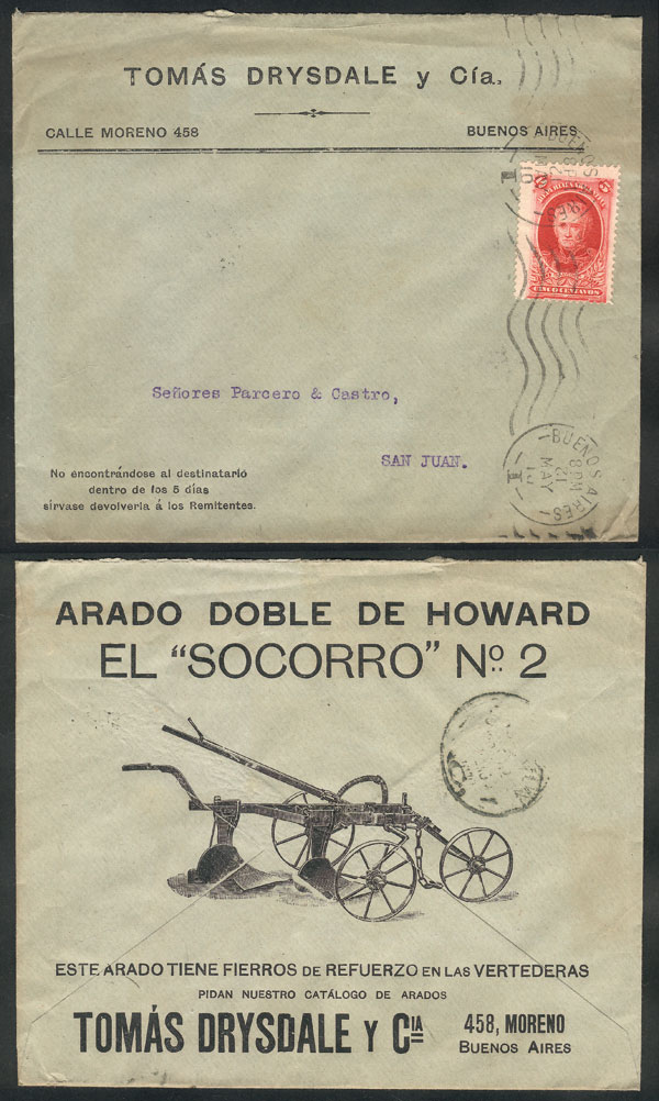 Lot 307 - Argentina postal history - Guillermo Jalil - Philatino Auction # 2341 ARGENTINA: Special November auction Lot 307 - Argentina postal history - Guillermo Jalil - Philatino Auction # 2341 ARGENTINA: Special November auction