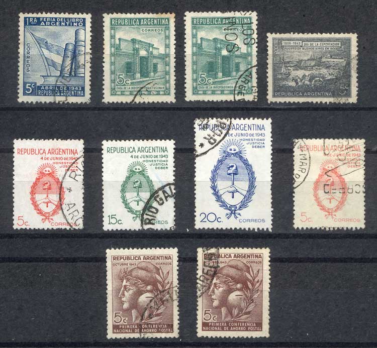 Lot 663 - Argentina general issues -  Guillermo Jalil - Philatino Auction # 2342 ARGENTINA: General auction with very low starts!