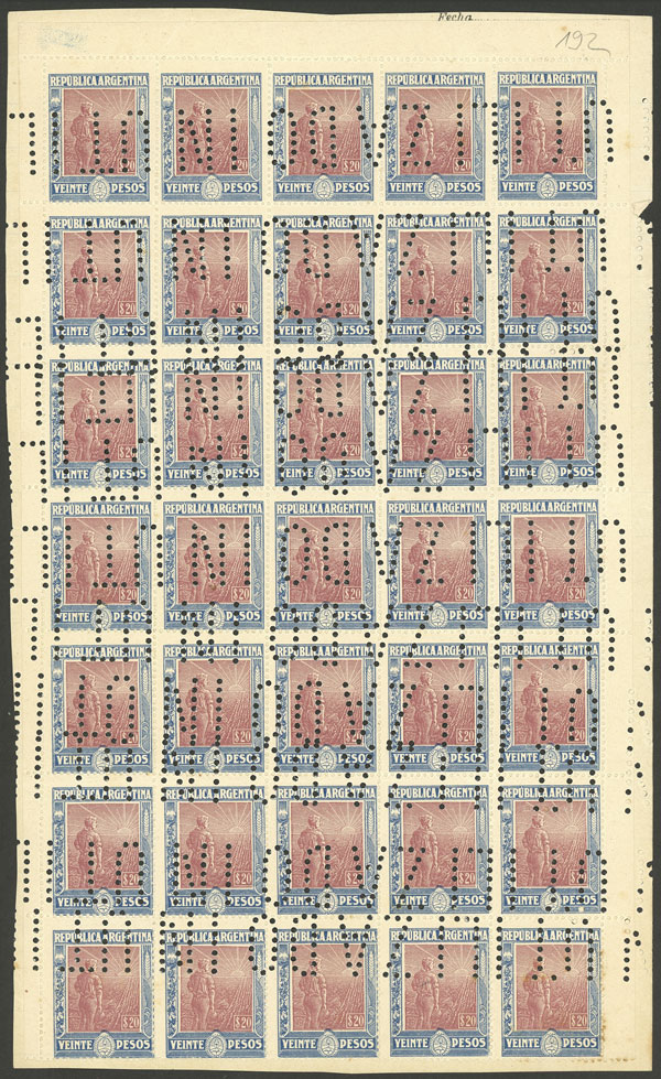 Lot 374 - Argentina general issues -  Guillermo Jalil - Philatino Auction # 2342 ARGENTINA: General auction with very low starts!