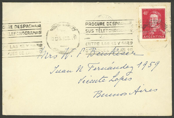 Lot 1289 - Argentina postal history -  Guillermo Jalil - Philatino Auction # 2342 ARGENTINA: General auction with very low starts!