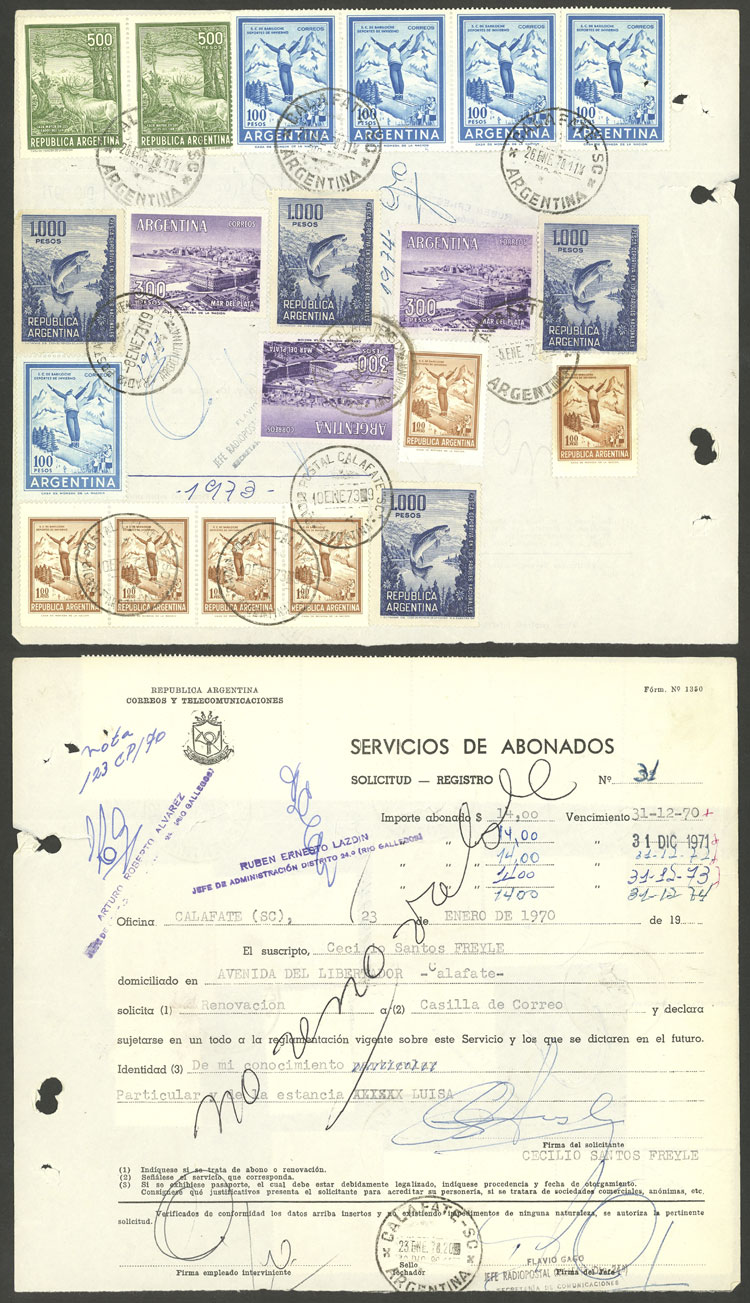 Lot 1299 - Argentina postal history -  Guillermo Jalil - Philatino Auction # 2342 ARGENTINA: General auction with very low starts!