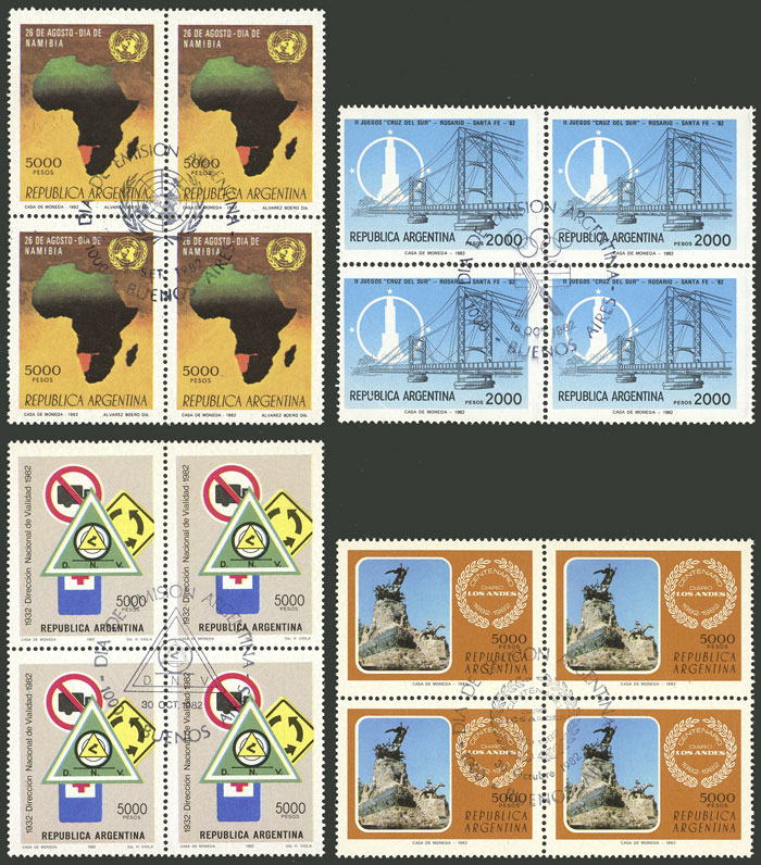 Lot 1031 - Argentina general issues -  Guillermo Jalil - Philatino Auction # 2342 ARGENTINA: General auction with very low starts!