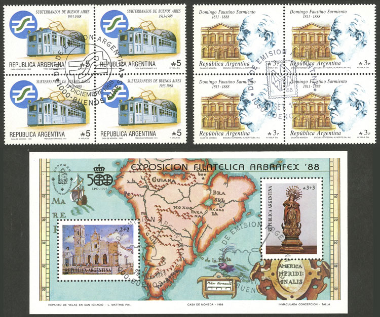 Lot 1204 - Argentina souvenir sheets - Guillermo Jalil - Philatino Auction # 2342 ARGENTINA: General auction with very low starts! Lot 1204 - Argentina souvenir sheets - Guillermo Jalil - Philatino Auction # 2342 ARGENTINA: General auction with very low starts!