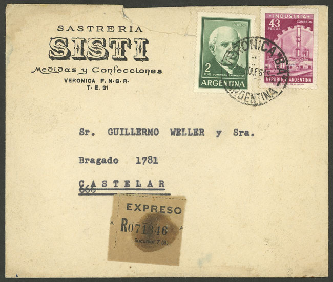 Lot 1297 - Argentina postal history -  Guillermo Jalil - Philatino Auction # 2342 ARGENTINA: General auction with very low starts!
