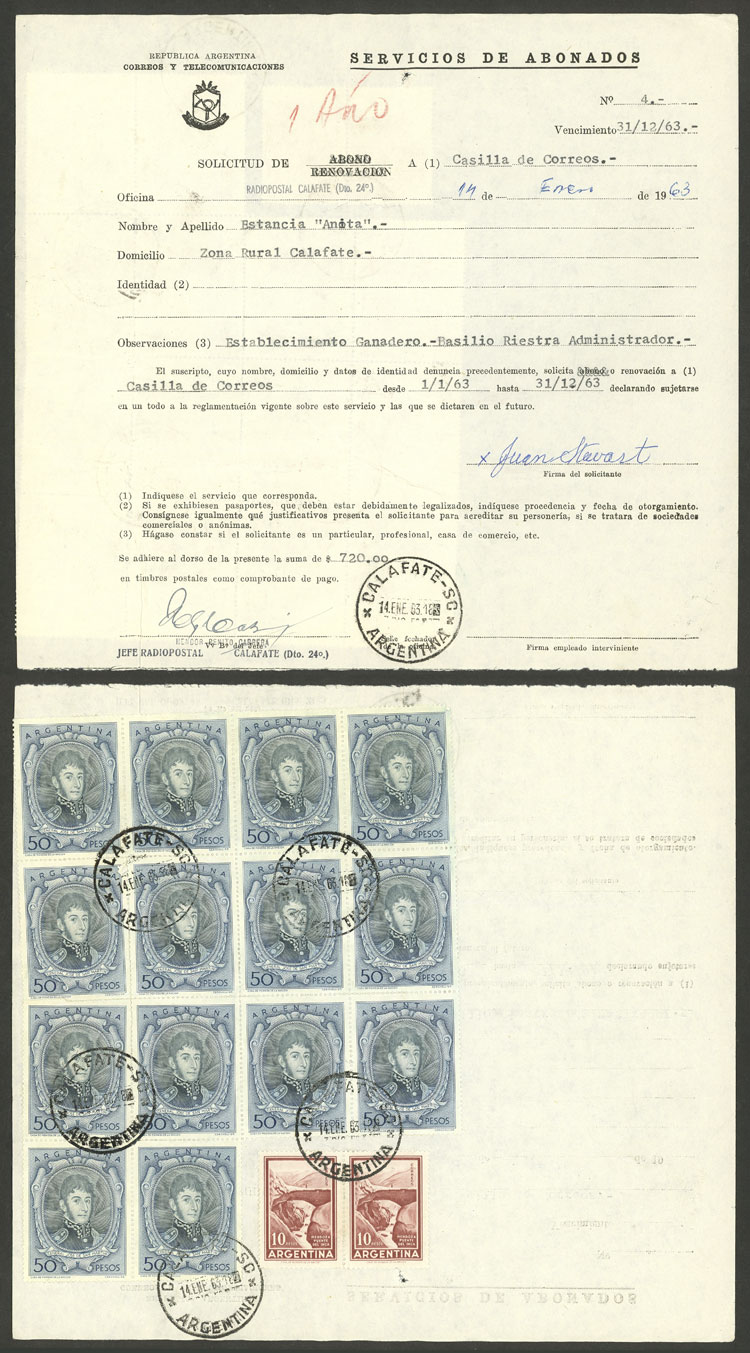 Lot 1293 - Argentina postal history -  Guillermo Jalil - Philatino Auction # 2342 ARGENTINA: General auction with very low starts!
