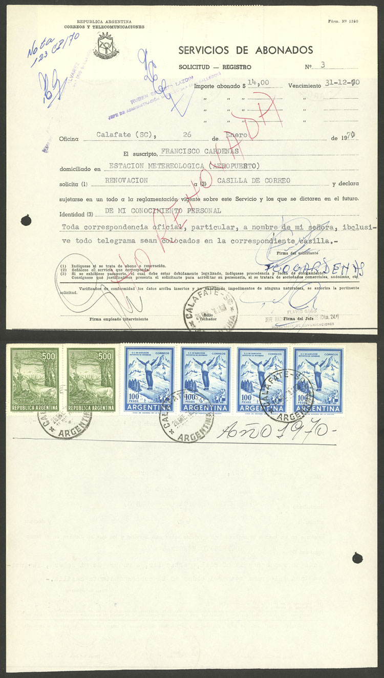 Lot 1298 - Argentina postal history -  Guillermo Jalil - Philatino Auction # 2342 ARGENTINA: General auction with very low starts!