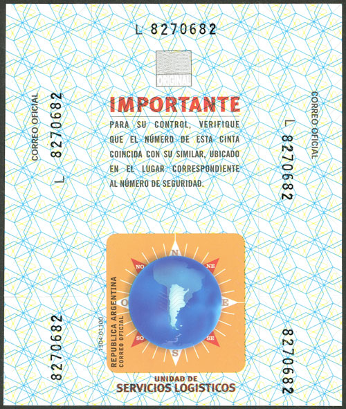 Lot 1206 - Argentina parcel post seals - Guillermo Jalil - Philatino Auction # 2342 ARGENTINA: General auction with very low starts! Lot 1206 - Argentina parcel post seals - Guillermo Jalil - Philatino Auction # 2342 ARGENTINA: General auction with very low starts!