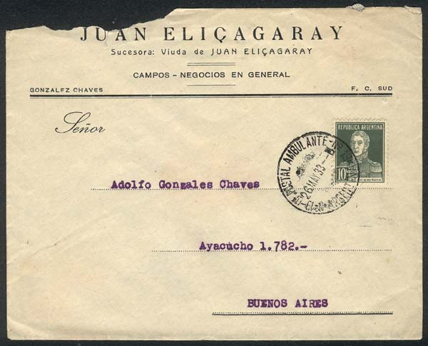 Lot 1279 - Argentina postal history -  Guillermo Jalil - Philatino Auction # 2342 ARGENTINA: General auction with very low starts!