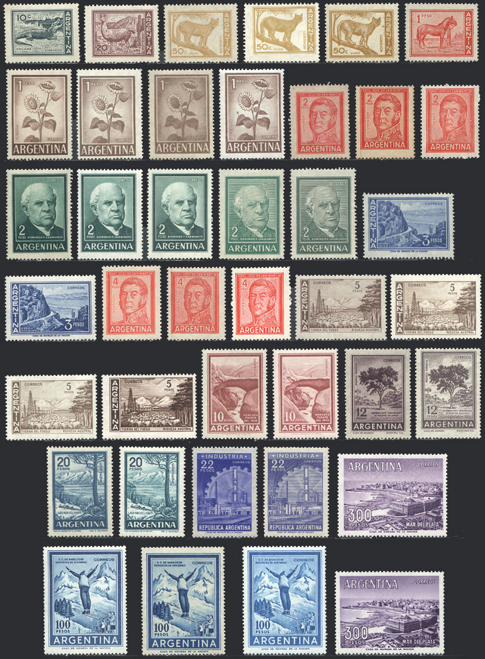 Lot 814 - Argentina general issues -  Guillermo Jalil - Philatino Auction # 2342 ARGENTINA: General auction with very low starts!