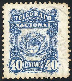 Lot 1234 - Argentina telegraph stamps - Guillermo Jalil - Philatino Auction # 2342 ARGENTINA: General auction with very low starts! Lot 1234 - Argentina telegraph stamps - Guillermo Jalil - Philatino Auction # 2342 ARGENTINA: General auction with very low starts!