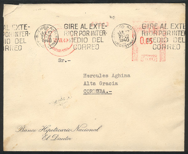 Lot 1281 - Argentina postal history -  Guillermo Jalil - Philatino Auction # 2342 ARGENTINA: General auction with very low starts!