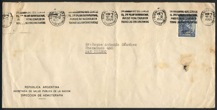 Lot 1287 - Argentina postal history -  Guillermo Jalil - Philatino Auction # 2342 ARGENTINA: General auction with very low starts!