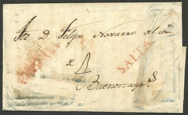 Lot 234 - Argentina pre-stamp mail - Guillermo Jalil - Philatino Auction # 2343 ARGENTINA: Special November auction - Part 2 Lot 234 - Argentina pre-stamp mail - Guillermo Jalil - Philatino Auction # 2343 ARGENTINA: Special November auction - Part 2