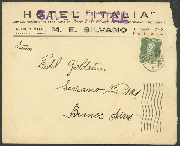 Lot 277 - Argentina postal history - Guillermo Jalil - Philatino Auction # 2343 ARGENTINA: Special November auction - Part 2 Lot 277 - Argentina postal history - Guillermo Jalil - Philatino Auction # 2343 ARGENTINA: Special November auction - Part 2