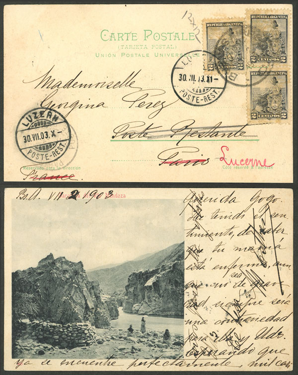 Lot 266 - Argentina postal history - Guillermo Jalil - Philatino Auction # 2343 ARGENTINA: Special November auction - Part 2 Lot 266 - Argentina postal history - Guillermo Jalil - Philatino Auction # 2343 ARGENTINA: Special November auction - Part 2