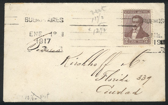 Lot 1217 - Argentina postal history - Guillermo Jalil - Philatino Auction # 2344 ARGENTINA: Lot 1217 - Argentina postal history - Guillermo Jalil - Philatino Auction # 2344 ARGENTINA: