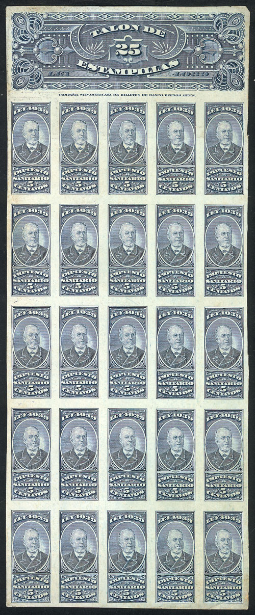 Lot 1286 - Argentina revenue stamps - Guillermo Jalil - Philatino Auction # 2344 ARGENTINA: Lot 1286 - Argentina revenue stamps - Guillermo Jalil - Philatino Auction # 2344 ARGENTINA: