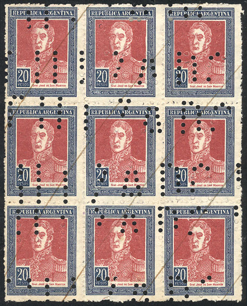 Lot 328 - Argentina general issues - Guillermo Jalil - Philatino Auction # 2344 ARGENTINA: Lot 328 - Argentina general issues - Guillermo Jalil - Philatino Auction # 2344 ARGENTINA: