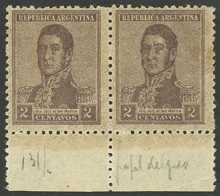 Lot 280 - Argentina general issues - Guillermo Jalil - Philatino Auction # 2344 ARGENTINA: Lot 280 - Argentina general issues - Guillermo Jalil - Philatino Auction # 2344 ARGENTINA: