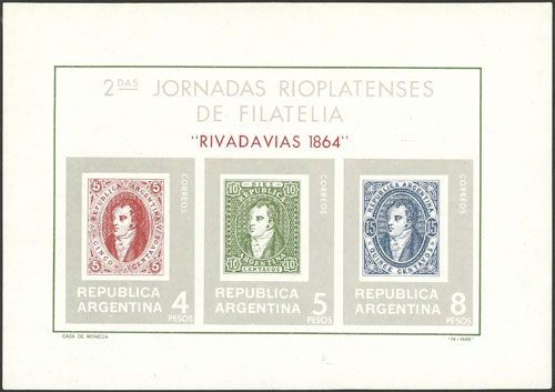 Lot 1009 - Argentina souvenir sheets - Guillermo Jalil - Philatino Auction # 2344 ARGENTINA: Lot 1009 - Argentina souvenir sheets - Guillermo Jalil - Philatino Auction # 2344 ARGENTINA: