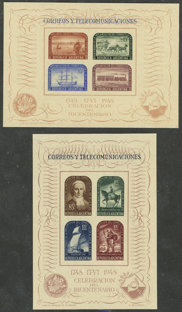 Lot 1005 - Argentina souvenir sheets - Guillermo Jalil - Philatino Auction # 2344 ARGENTINA: Lot 1005 - Argentina souvenir sheets - Guillermo Jalil - Philatino Auction # 2344 ARGENTINA: