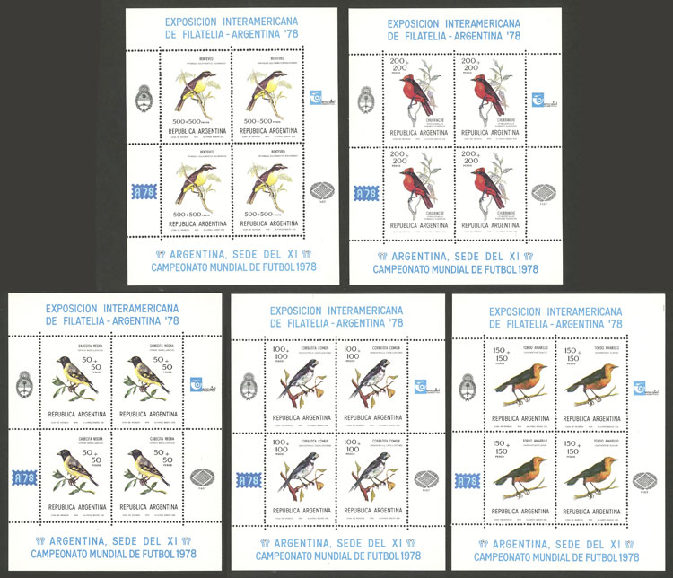Lot 1012 - Argentina souvenir sheets - Guillermo Jalil - Philatino Auction # 2344 ARGENTINA: Lot 1012 - Argentina souvenir sheets - Guillermo Jalil - Philatino Auction # 2344 ARGENTINA: