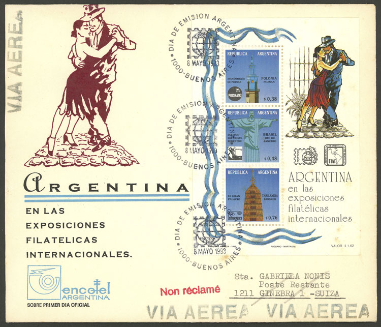 Lot 1032 - Argentina souvenir sheets - Guillermo Jalil - Philatino Auction # 2344 ARGENTINA: Lot 1032 - Argentina souvenir sheets - Guillermo Jalil - Philatino Auction # 2344 ARGENTINA: