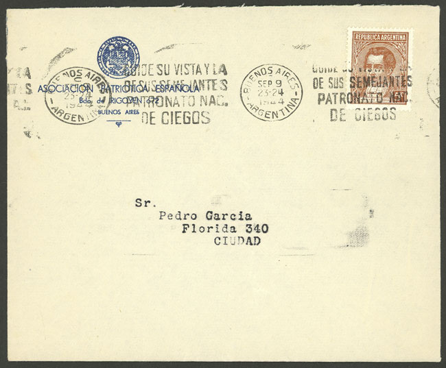 Lot 1245 - Argentina postal history - Guillermo Jalil - Philatino Auction # 2344 ARGENTINA: Lot 1245 - Argentina postal history - Guillermo Jalil - Philatino Auction # 2344 ARGENTINA: