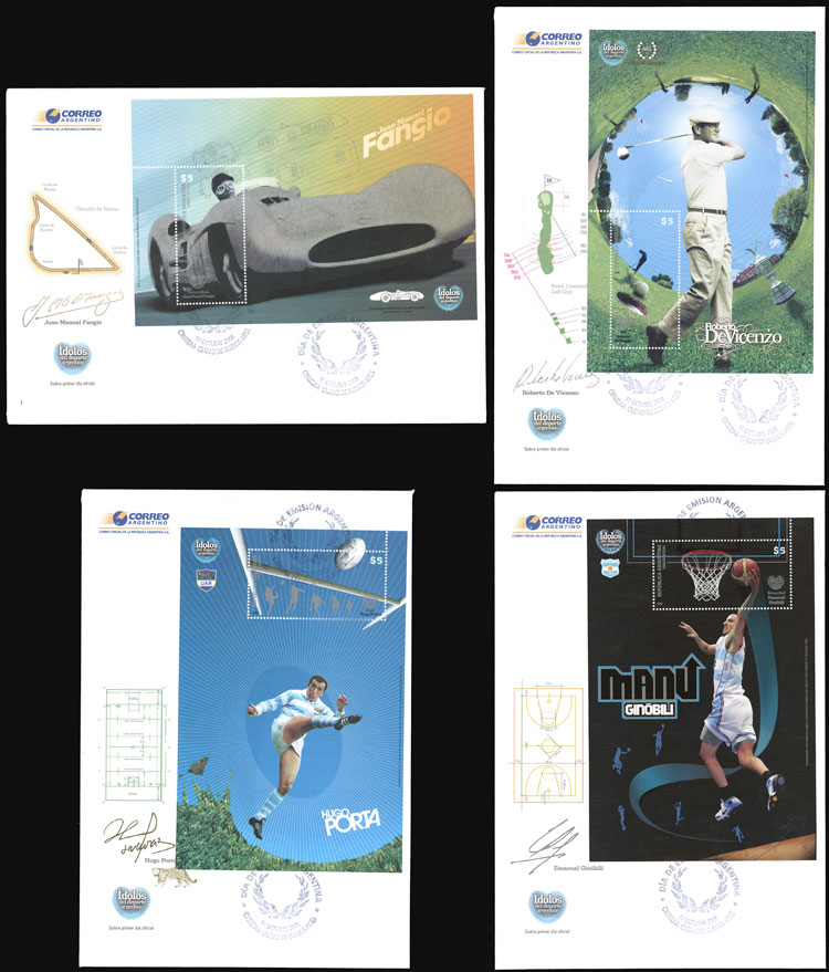 Lot 1067 - Argentina souvenir sheets -  Guillermo Jalil - Philatino Auction # 2344 ARGENTINA: 