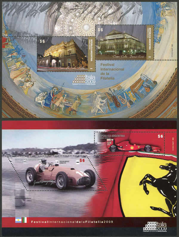 Lot 1073 - Argentina souvenir sheets -  Guillermo Jalil - Philatino Auction # 2344 ARGENTINA: 