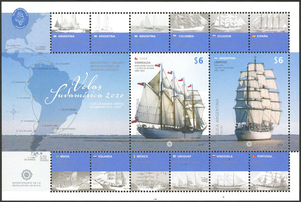 Lot 1075 - Argentina souvenir sheets -  Guillermo Jalil - Philatino Auction # 2344 ARGENTINA: 
