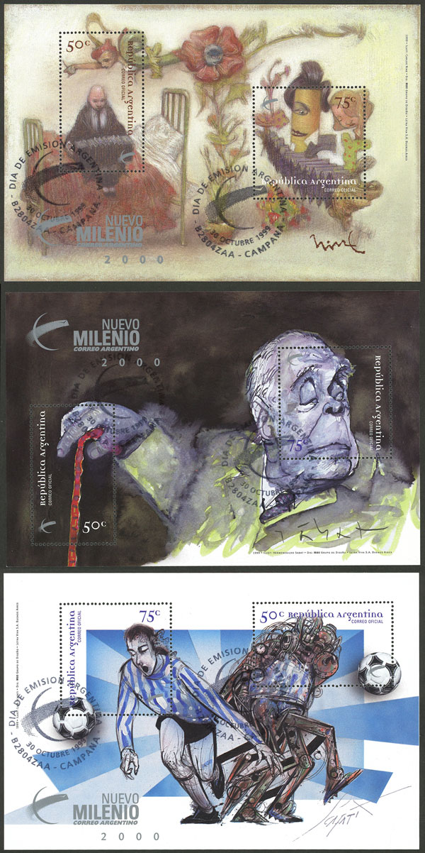 Lot 1044 - Argentina souvenir sheets - Guillermo Jalil - Philatino Auction # 2344 ARGENTINA: Lot 1044 - Argentina souvenir sheets - Guillermo Jalil - Philatino Auction # 2344 ARGENTINA: