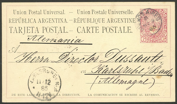 Lot 1174 - Argentina Postal stationery - Guillermo Jalil - Philatino Auction # 2344 ARGENTINA: Lot 1174 - Argentina Postal stationery - Guillermo Jalil - Philatino Auction # 2344 ARGENTINA: