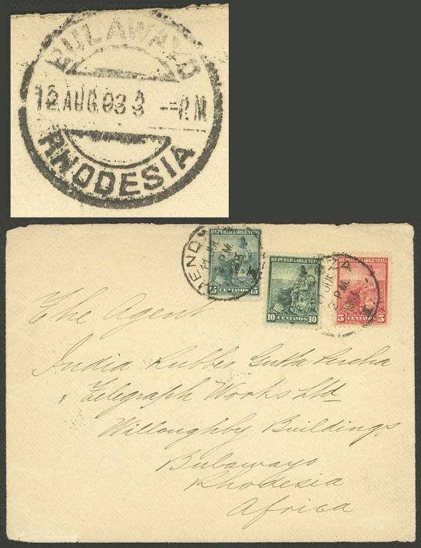 Lot 1211 - Argentina postal history - Guillermo Jalil - Philatino Auction # 2344 ARGENTINA: Lot 1211 - Argentina postal history - Guillermo Jalil - Philatino Auction # 2344 ARGENTINA: