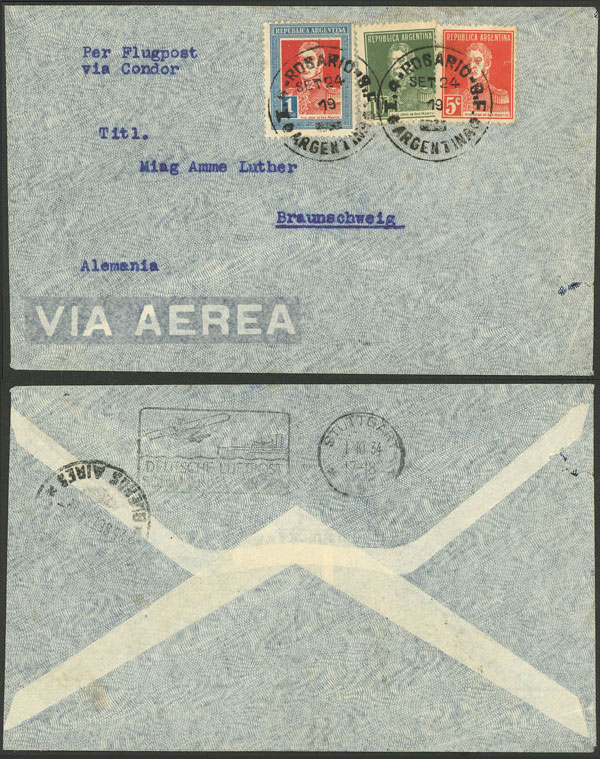 Lot 1236 - Argentina postal history - Guillermo Jalil - Philatino Auction # 2344 ARGENTINA: Lot 1236 - Argentina postal history - Guillermo Jalil - Philatino Auction # 2344 ARGENTINA: