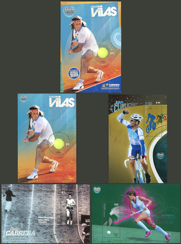 Lot 1072 - Argentina souvenir sheets -  Guillermo Jalil - Philatino Auction # 2344 ARGENTINA: 