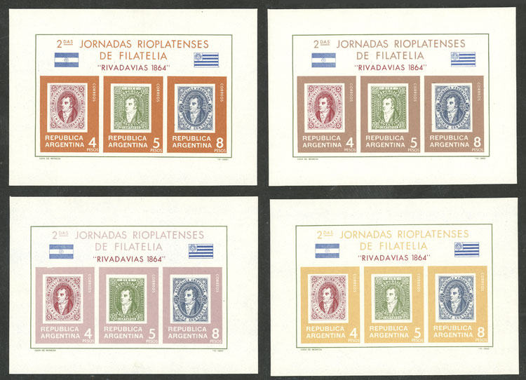 Lot 1008 - Argentina souvenir sheets - Guillermo Jalil - Philatino Auction # 2344 ARGENTINA: Lot 1008 - Argentina souvenir sheets - Guillermo Jalil - Philatino Auction # 2344 ARGENTINA: