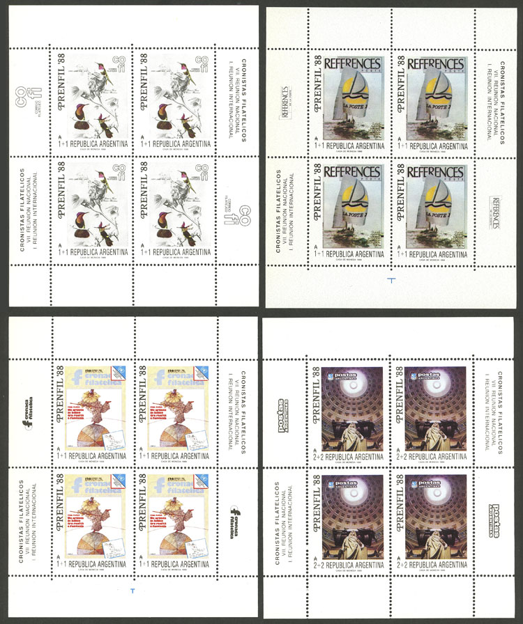 Lot 1023 - Argentina souvenir sheets - Guillermo Jalil - Philatino Auction # 2344 ARGENTINA: Lot 1023 - Argentina souvenir sheets - Guillermo Jalil - Philatino Auction # 2344 ARGENTINA: