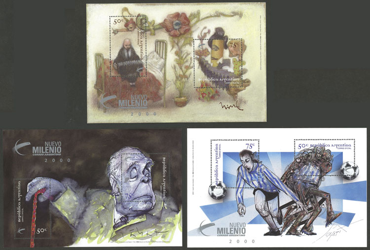 Lot 1043 - Argentina souvenir sheets - Guillermo Jalil - Philatino Auction # 2344 ARGENTINA: Lot 1043 - Argentina souvenir sheets - Guillermo Jalil - Philatino Auction # 2344 ARGENTINA: