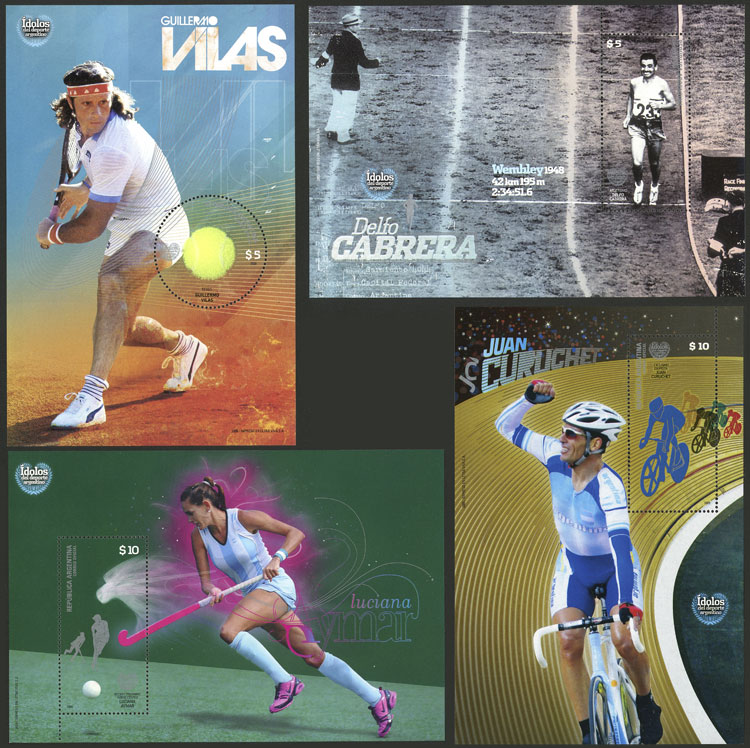 Lot 1083 - Argentina souvenir sheets - Guillermo Jalil - Philatino Auction # 2344 ARGENTINA: Lot 1083 - Argentina souvenir sheets - Guillermo Jalil - Philatino Auction # 2344 ARGENTINA: