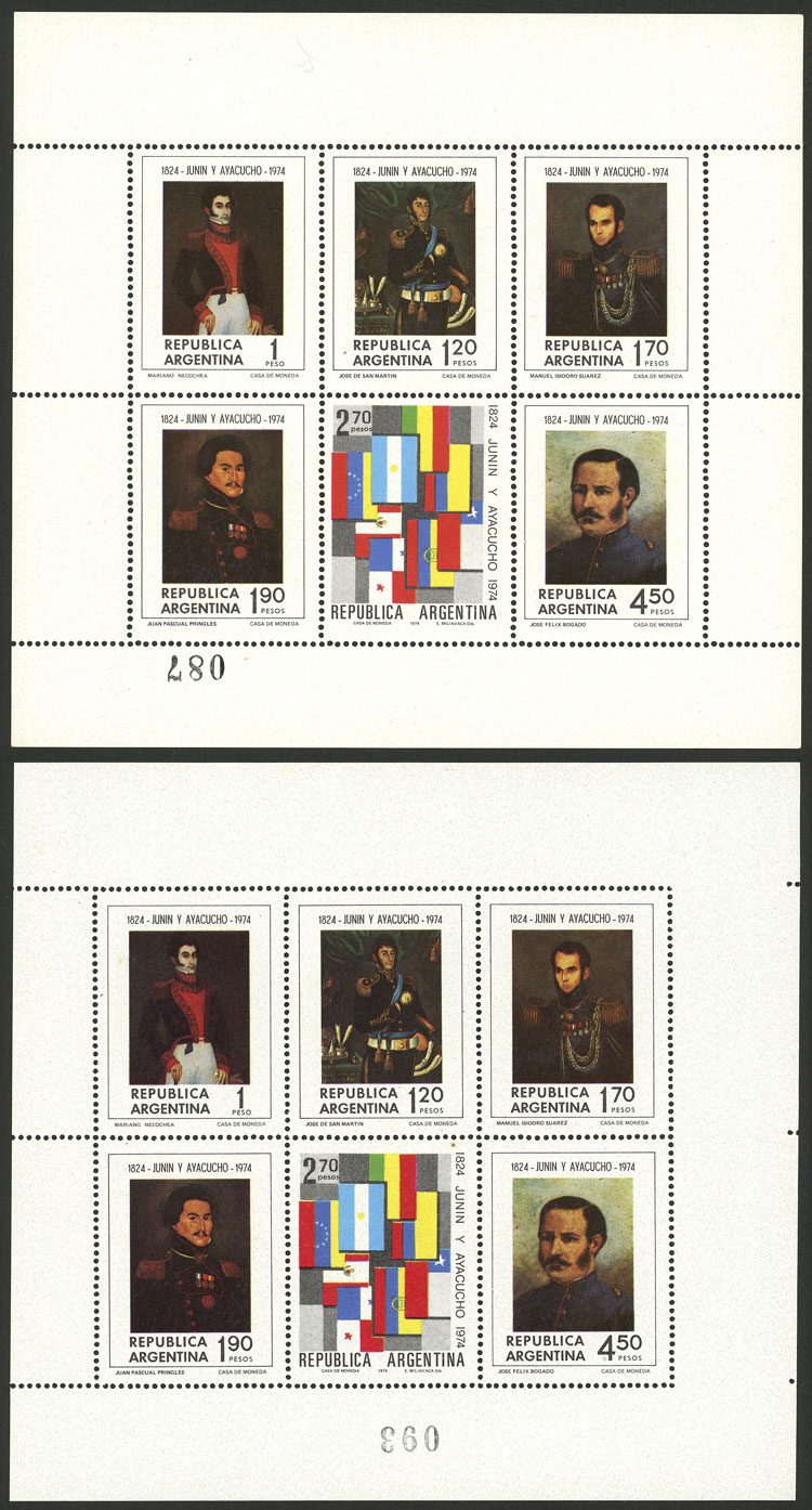 Lot 1010 - Argentina souvenir sheets - Guillermo Jalil - Philatino Auction # 2344 ARGENTINA: Lot 1010 - Argentina souvenir sheets - Guillermo Jalil - Philatino Auction # 2344 ARGENTINA: