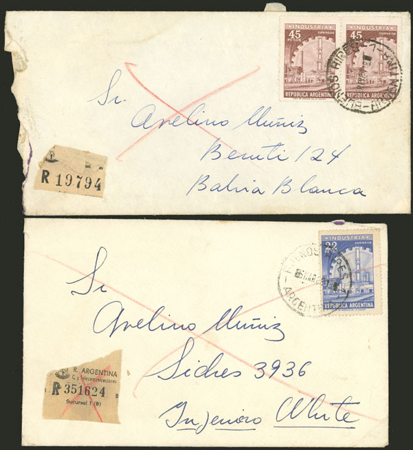 Lot 1271 - Argentina postal history - Guillermo Jalil - Philatino Auction # 2344 ARGENTINA: Lot 1271 - Argentina postal history - Guillermo Jalil - Philatino Auction # 2344 ARGENTINA: