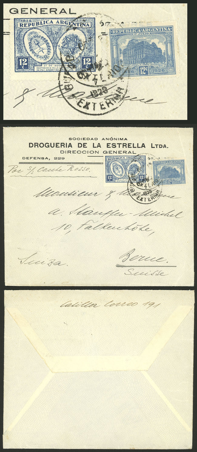 Lot 1228 - Argentina postal history - Guillermo Jalil - Philatino Auction # 2344 ARGENTINA: Lot 1228 - Argentina postal history - Guillermo Jalil - Philatino Auction # 2344 ARGENTINA: