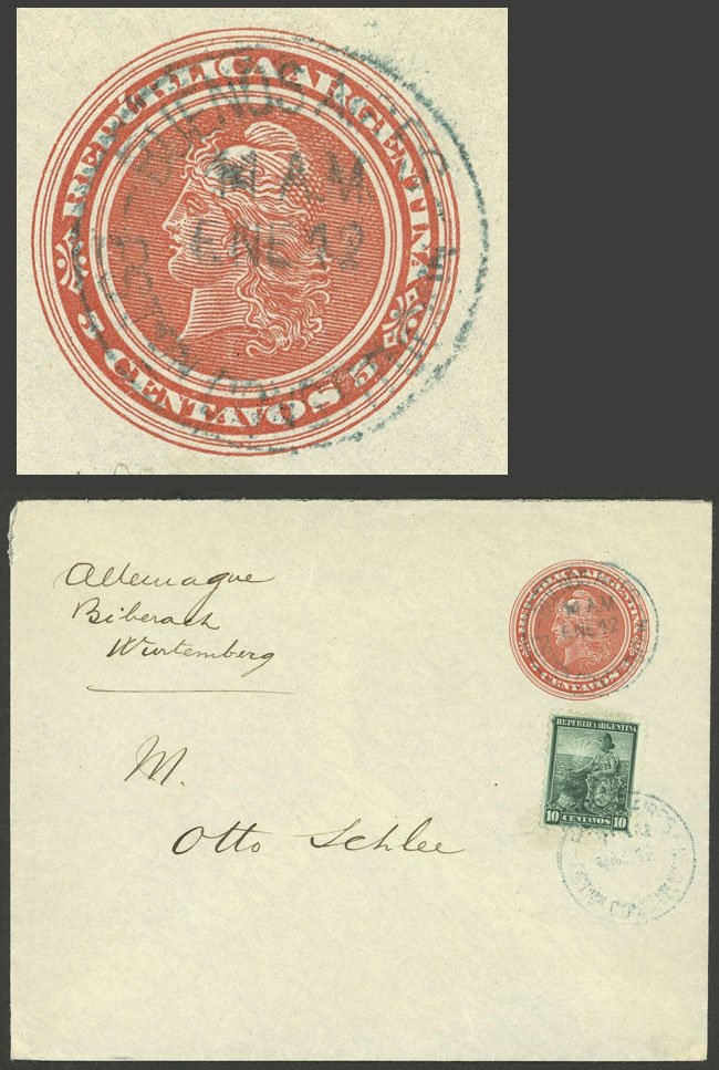 Lot 1208 - Argentina postal history - Guillermo Jalil - Philatino Auction # 2344 ARGENTINA: Lot 1208 - Argentina postal history - Guillermo Jalil - Philatino Auction # 2344 ARGENTINA: