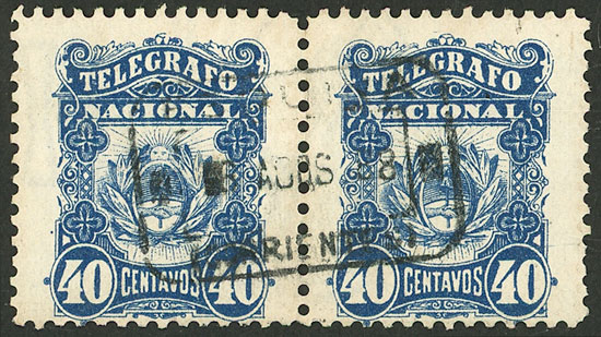 Lot 1154 - Argentina telegraph stamps - Guillermo Jalil - Philatino Auction # 2344 ARGENTINA: Lot 1154 - Argentina telegraph stamps - Guillermo Jalil - Philatino Auction # 2344 ARGENTINA: