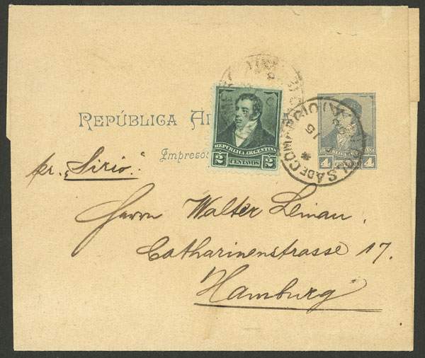 Lot 1206 - Argentina postal history - Guillermo Jalil - Philatino Auction # 2344 ARGENTINA: Lot 1206 - Argentina postal history - Guillermo Jalil - Philatino Auction # 2344 ARGENTINA: