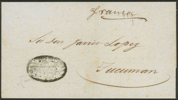 Lot 1190 - Argentina pre-stamp mail - Guillermo Jalil - Philatino Auction # 2344 ARGENTINA: Lot 1190 - Argentina pre-stamp mail - Guillermo Jalil - Philatino Auction # 2344 ARGENTINA: