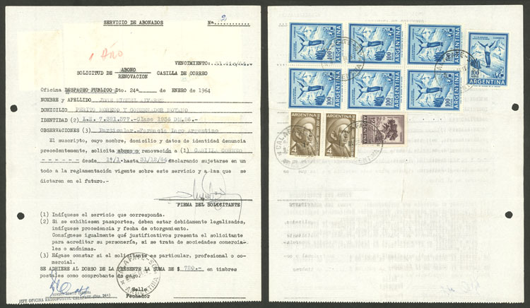 Lot 1270 - Argentina postal history - Guillermo Jalil - Philatino Auction # 2344 ARGENTINA: Lot 1270 - Argentina postal history - Guillermo Jalil - Philatino Auction # 2344 ARGENTINA: