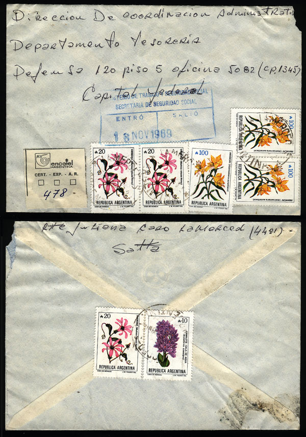 Lot 1282 - Argentina postal history - Guillermo Jalil - Philatino Auction # 2344 ARGENTINA: Lot 1282 - Argentina postal history - Guillermo Jalil - Philatino Auction # 2344 ARGENTINA: